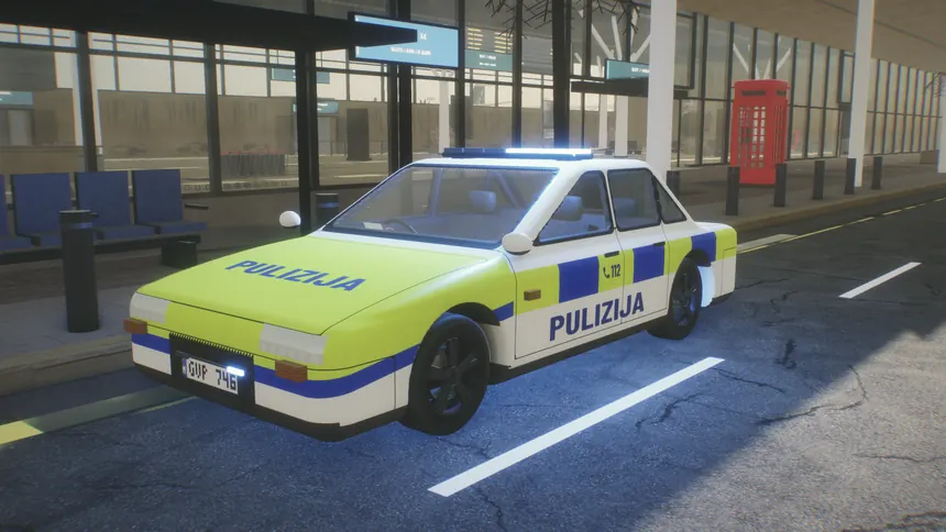 A Pulizija patrol car